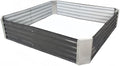 47" Lx47 Wx10 H Galvanized Raised Garden Bed 3.9x3.9x0.8ft Metal Planter Box Dark Grey Large Metal Oval Patio Kit Planting Bed Suitable for Outdoor Backyard Plant Flower Vegetable Fruit by Fsehyue