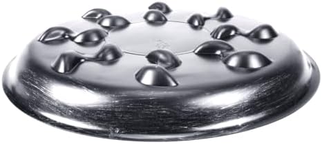 4 Pack 14inch Decorative Sturdy Plant Saucer,Antique Silver Plastic Plant drip Tray Stylish Round Plant Tray - Image 4