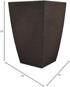 Tusco Products MSQT23ES Modern Square Garden Planter, 23-Inch, Espresso - Image 5