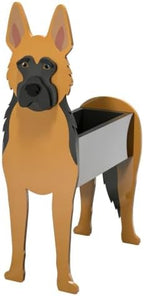 Animal PVC Flower Pot, German Shepherd Shaped Succulent Planter Flower Holder for Garden Patio Balcony Window Sill, for Birthday Pet Lovers, 43x27cm(17x11in) by Unknown
