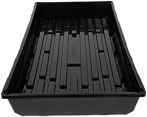SUNPACK 10" x 20" Mega Plastic Seed Starting Tray, Black, 2.5" (Pack of 30) - No Drainage Holes, Ideal for Greenhouses or Indoor Gardening - Made of Thick, Strong Plastic - Image 4