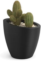 Mayne 8879-B Modesto 20in Round Patio Planter, Black by Mayne
