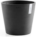 Ecopots Amsterdam Round Flower Planter, Dark Grey, 12" by ECOPOTS