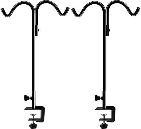 Koutemie 40’’ Tall Double Deck Hooks for Railing with 2.5 Inch Clamp, 2 Pcs by Koutemie