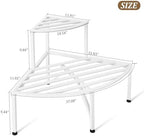 Dipion 2 Tier Corner Plant Stand Outdoor Metal,Indoor Plant Shelf,White - Image 5