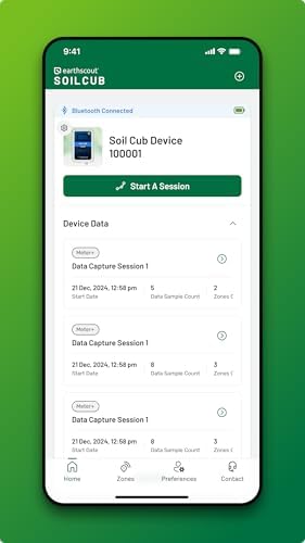 EarthScout Soil Cub Plus | 6-in-1 Soil Moisture Meter, Thermometer & Water Gauge for Plants | Research-Grade Professional Bluetooth GPS Meter Soil Moisture, Temp, Soil EC, Pore Water EC - Image 3