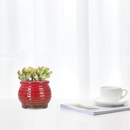 ARTKETTY Succulent Pots, Small Plant Pots with Drainage Set of 6 - Image 6