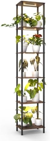 Bstrip Plant Stand Indoor with Grow Lights, 70.8in Tall Plant Shelf, 6-Tier by Bstrip