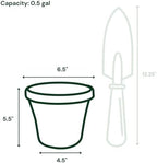 Bloem Terra 6" Plastic Planter, 0.5 Gallon, Vanilla Bean, 10-Pack - Image 3