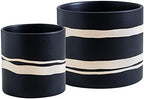 Nihow Ceramic Modern Plant Pot with Drainage for Indoor Plants,5+7 inch by Nihow