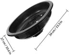 4pcs Oval Plastic Flower Pot with Drainage Holes, Black PP Planter - Image 2