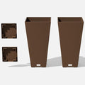 Veradek Pure Series Taper Planter & Drip Tray - Tapered Planter with Shelf by VeradekOutdoor