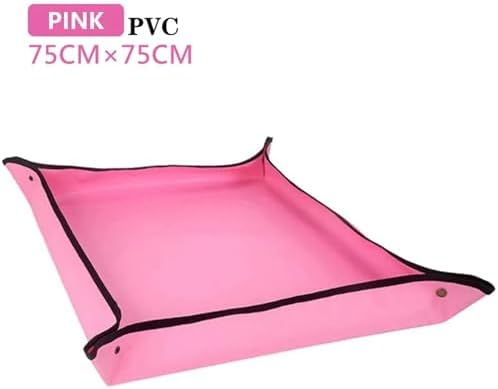 2 PCS Waterproof Gardening Planting Mat, Succulent Repotting Transplanting for Garden Plant Flower Pot Potting Plants Pad for Plants Transplanting(PVC Pink 75x75CM) - Image 2