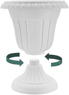 Arcadia Garden Products PL00BK Classic Traditional Plastic Urn Planter, 16” x 18”, Black - Image 5