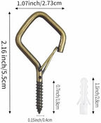 60 Pcs Ceiling Hooks for Hanging Plants, Screw in Hooks Bronze - Image 2