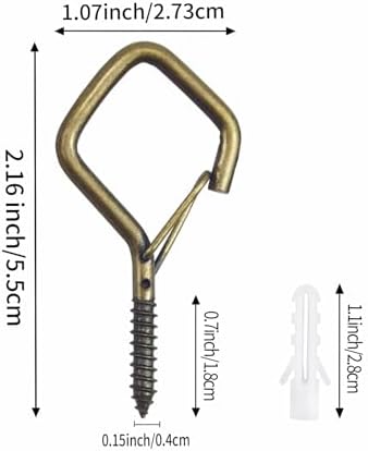 60 Pcs Ceiling Hooks for Hanging Plants, Screw in Hooks Bronze - Image 2