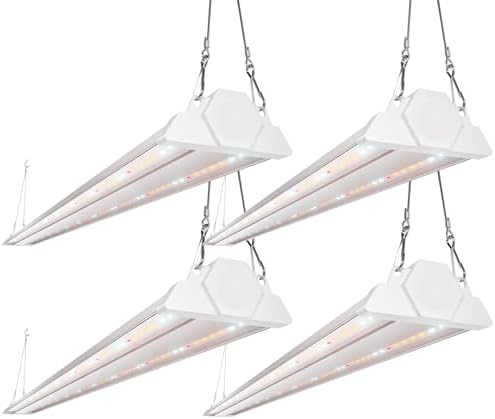 FREELICHT 4Pack 4FT Grow Light for Indoor Plants, 60W=350W, Full Spectrum by FREELICHT