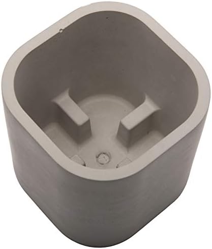 TIVIT LIKEconcrete Modern, Minimalist, Artisan, Square Concrete Planter 5 Inch, Danish Designed Home Or Office Concrete Plant Pot, Interior Decoration, Hand-Poured, Unique Finish, Durable – Gray - Image 3
