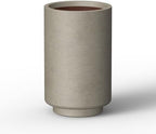 Kante Accent Round Tapered Weathered Concrete Planter 20.1" Tall, Outdoor by Unknown