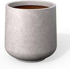 Kante CON Gray Concrete Planter 13" Dia All-Weather Round Accent Pot by Unknown