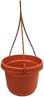 Plastic Hanging Flower Pot 11 inch Terra Cotta 5 Pack - Image 3