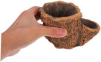 Vintage Driftwood Pattern Wood Planter Pot for Succulents, Cement Brown - Image 7