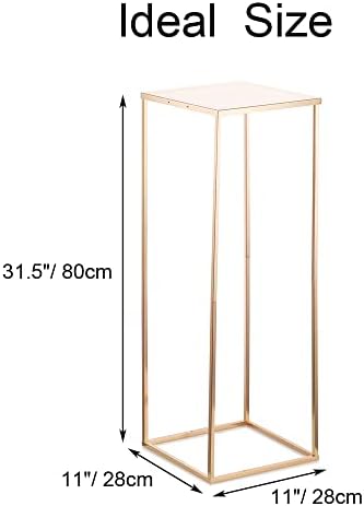Gold Metal Cube Vase Stand for Wedding Centerpieces, 31.5in Tall, 10 Pcs - Image 5