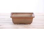 Willow Bonsai Ceramics Square Bonsai Pot 6 Inch – Low‑Profile Square Ceramic Bonsai & Succulent Pot with Accentuated Rim, High‑Fired Frost‑Proof Stoneware, Handmade in USA (Deep Stone, 6inch) - Image 2
