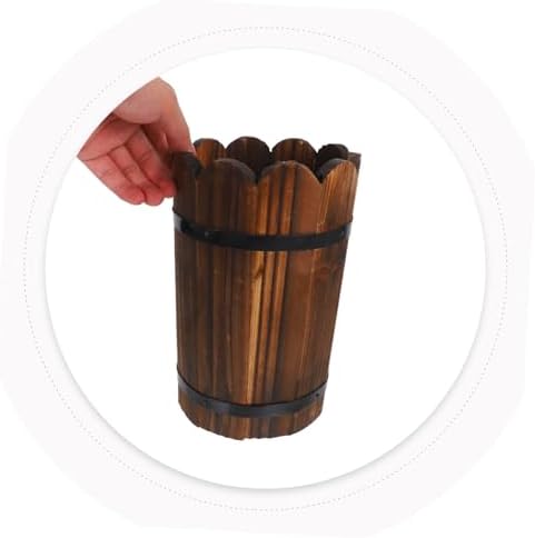 GALPADA Wooden Planter for and Vegetables Natural Wood Flower Pot for Indoor and Outdoor Home Decoration Container for Patio and Balcony - Image 3