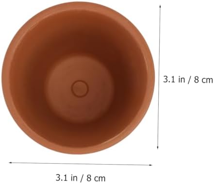 Red Terracotta Succulent Pots with Drainable Saucers, 8x8cm Clay Flower Planters for Indoor and Outdoor Gardening, 5 Sets Breathable Baked Clay Planting Containers - Image 2