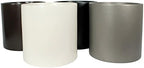 Brea Round Cylinder Fiberglass Planter (D:14" x H:14", Metallic Grey) - Image 6