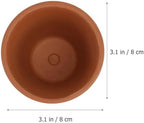 Red Clay Succulent Pots with Drainage Saucer Set, 8x8cm Terracotta Planters for Indoor Outdoor Gardening, Breathable Decorative Flower Containers, 5pcs - Image 2