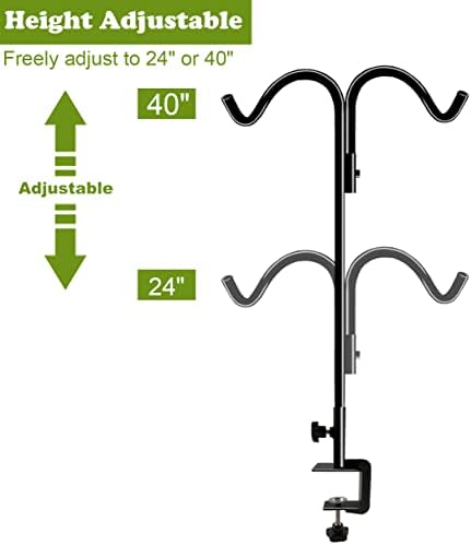 Koutemie 40’’ Tall Double Deck Hooks for Railing with 2.5 Inch Clamp, 2 Pcs - Image 4