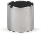 WGVI Silver Ceramic Cylinder Vase Width 6.5" Height 6", Flower Arrangements, Candle Holder, Terrarium Planter Pot, Storage Container Organizer, Pen Brush Holder, Smooth Silver Tabletop Decor, 6 Pc - Image 2