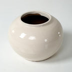Artissance Approx. 6" High Off White Ceramic Round Pot (4.5" Opening) by Unknown