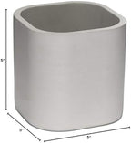 TIVIT LIKEconcrete Modern, Minimalist, Artisan, Square Concrete Planter 5 Inch, Danish Designed Home Or Office Concrete Plant Pot, Interior Decoration, Hand-Poured, Unique Finish, Durable – Gray - Image 4