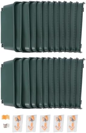 24-Pot Vertical Wall Planter, Self-Watering Stackable Planters for Indoor & Outdoor Use, Perfect for Herbs, Flowers & Vegetables (24, Green) - Image 5