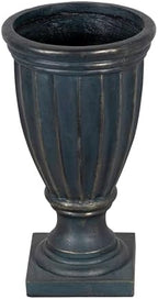 Christopher Knight Home 26.77 Inch Tall Fluted Pedestal Urn Planter MGO Outdoor Flower Pot Faux Stone Garden Planter for Patio Porch Entryway Decor, Antique Green - Image 4