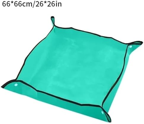 Repotting Mat Plant Regeneration Mat Waterproof Transplant Mat Portable Square Foldable Easy Clean Succulent Transplant Mat(Green 66x66cm) - Image 2
