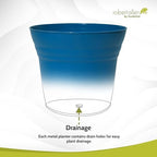 Headwind Traverse Planters – 14" 2 Pack Plastic Plant Pot in Sapphire Blue - Indoor & Outdoor Pots for Plants with Drainage - Decorative Plant Pot, Flower Pots Outdoor for Garden by Robert Allen - Image 6