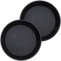 The HC Companies Classic Round Planter Pot, 17.5 Inch, Black, 2-Pack by TheHCCompanies