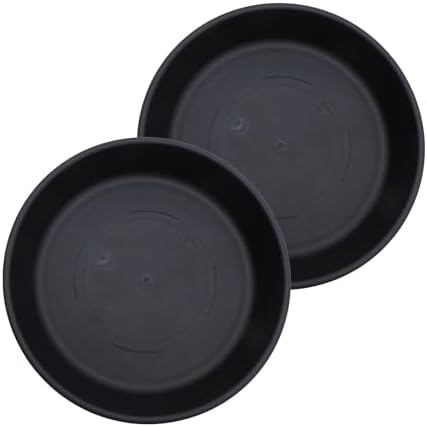 The HC Companies Classic Round Planter Pot, 21 Inch, Black, 2-Pack by TheHCCompanies