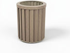 Round Column Planter with Adjustable Depth, Ash Brown - Image 4