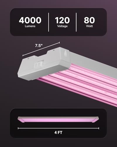 Sunco 6 Pack 4FT Full Spectrum LED Grow Lights, 80W, Super Bright - Image 3