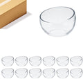 WGVI Slant Cut Bowl Glass Vase, Width 6.7", Height 5", Clear Terrarium, Candy Dish, Fruit Jar, Floral Container for Wedding Party Event, Home Office Decor, 12 Pieces by WGVInternational-OpusGlassware