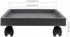 JOIKIT 2 Pack 11.8 Inch Square Plant Caddy with Wheels,Charcoal Gray - Image 2