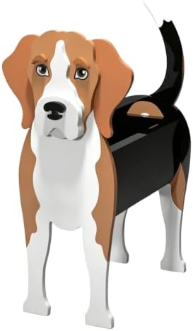 Animal PVC Flower Pot, Beagle Shaped Succulent Planter Flower Holder for Garden Patio Balcony Window Sill, for Birthday Pet Lovers, 27x17cm(11x7in) by Unknown