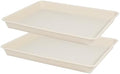 VUWEZ 2 Pack Plant Growing Nursery 1020 Trays, Plant Saucer Tray, Heavy Sturdy Seed Starting Trays, Plant Starter Trays for Indoors No Holes, Seed Starter Growing Tray (22"x11.2", Beige) by VUWEZ