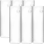 6 Set Of Wall-Mounted Glass Vases For Plants, Hydroponic Decor With Clear Cylinder Design And Traceless Hooks For Home And Office by Unknown