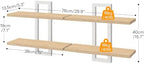 HOOBRO 2-Tier Floating Shelves, 15 Inch Wall Shelf Set of 2 - Image 3
